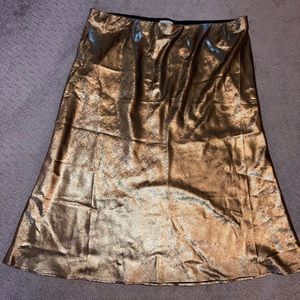 New with tags! Loft Plus brand. Size 18. Gold elastic waist midi skirt.